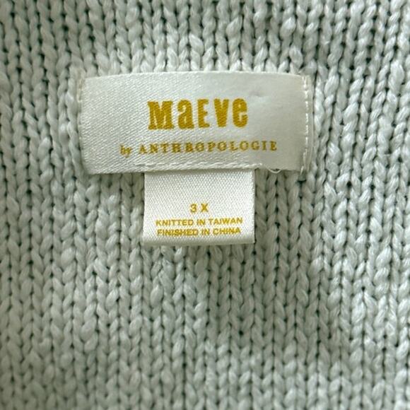 ANTHROPOLOGIE MAEVE Heart Cardigan Sweater 3X Pink Red Cream Cottagecore Twee - Picture 5 of 7